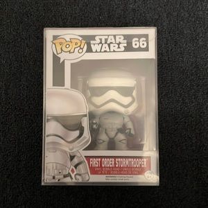 First order stormtrooper star wars funko pop (66) in protective case